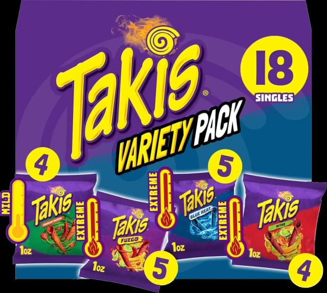 Takis 18-bag variety pack including Nitro