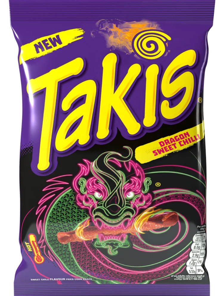 Takis Dragon Sweet Chilli packaging
